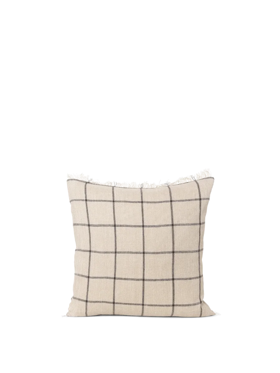 Calm Cushion Cover - Camel/Black
