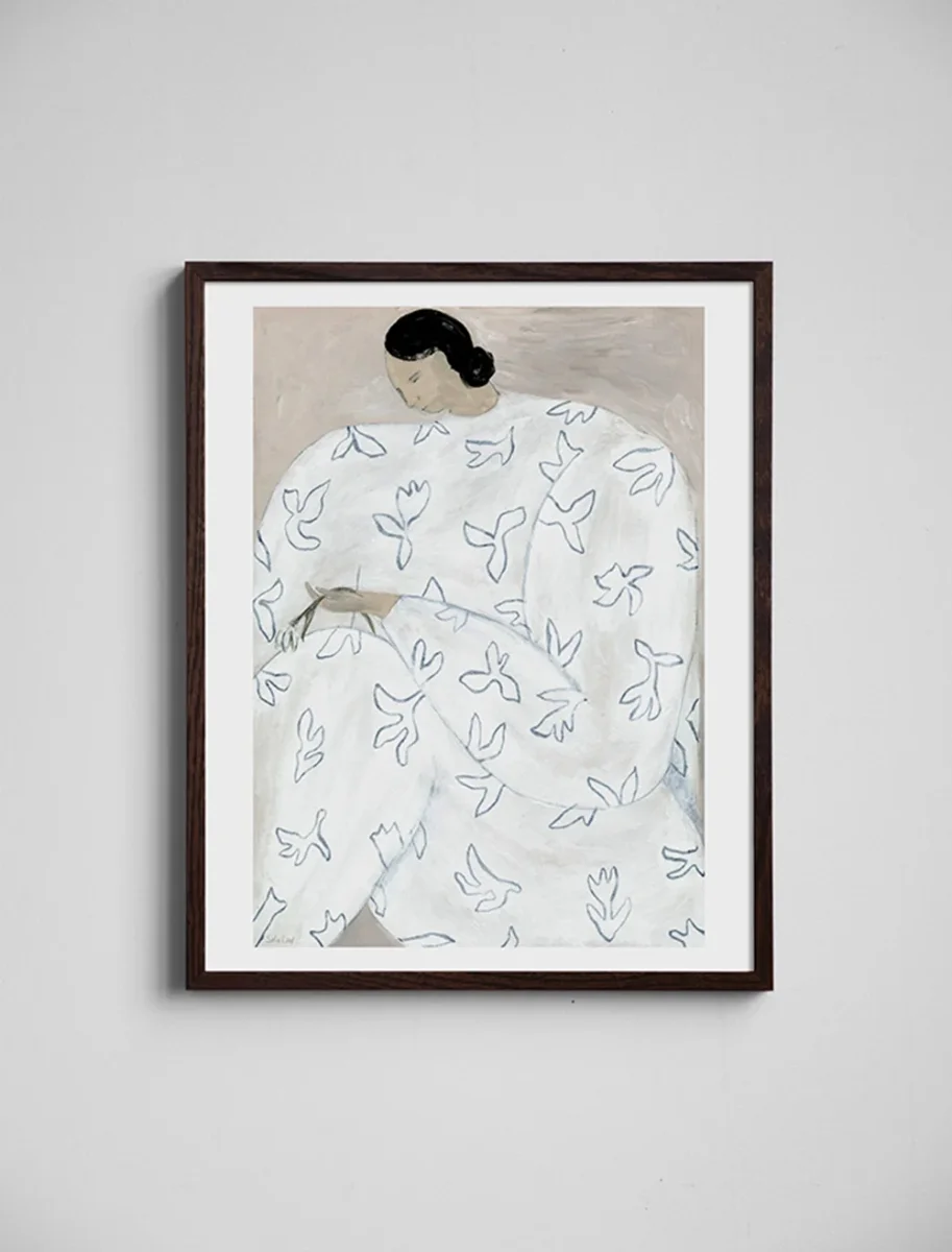 WHITE FLOWER POSTER - 40×50 cm
