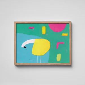 A BIRD IN THE LAKE POSTER - 30×40 cm