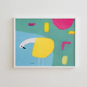 A BIRD IN THE LAKE POSTER - 40×50 cm